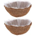 CIMAXIC 2 Set Hindistan Cevizi Elyaf Sepet Astarları Doğal Madye Astarları Asma Sepetler Astarlar, Dokuma Olmayan Kumaş Ile Hindistancevizi Fiber Astar