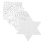 CIMAXIC 4 Adet kare kendin yap şablonu Şeffaf şablon Boncuk tahtalar delikler mandal büyük temizlemek dekoratif el sanatları kar 5mm tahta gençler için panolar plastik