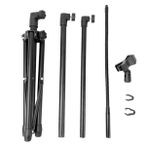 CIMAXIC mikrofon standı Mikrofon destekleyici aparatı Mikrofon ayaklı standı Mikrofon önleyici stand Konferans kutup bom kolu mikrofon rafı ayakta mikrofon tutucu pvc lateks Black