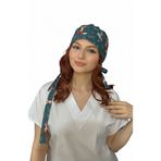 ÇİMEN BUTİK Pamuklu Poplin Cerrahi Ve Aşçı Bone Tilki Desenli