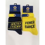 Çimpa Fenerbahçe Lisanslı Orta Konç Yetişkin Çorap - 35 - 38 - Lacivert - Sarı