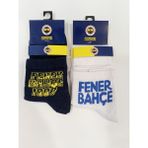 Çimpa Fenerbahçe Lisanslı Orta Konç Yetişkin Çorap - 41 - 44 - Beyaz - Lacivert