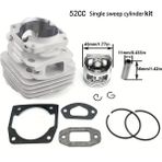 Çin Grubu 45MM 45.2mm Zincir Testere Silindir Piston Iğne Kafesi Conta Kiti 5200 52CC 5800 58CC Benzinli Zincir Testere Yedek Parçaları