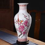 Çin Seramik Vazo Standlı Beyaz Büyük Çin Vazo Porselen Çiçek Vazo Çin Antika Seramik Vazolar Geleneksel Dekoratif Vazo-D D18cmxH49cm,C-D18cmxH49cm,C-D18cmxH49cm