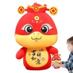 Çin Yeni Yılı Yılan Peluş, Yılan Maskot Peluş Oyuncak | Zenginlik Tanrısı Yılan Hatıra Maskot Bebek Anahtarlık Charm | Erkek ve Kız Çocuklar için Yılan Yılı Peluş Sırt Çantası Kolye Ucu