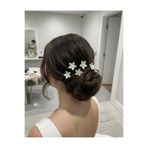 Çınar Aksesuar 5’li El İşçiliği Görünümlü Çiçek Gelin Tokası - Minimalist Nikah, Nişan Saç Aksesuarı