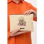 Çınar Bez Çanta Clutch Büyükanne Mood Kanvas Makyaj Çantası