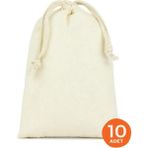 Çınar Bez Çanta Ham Bez Kese | 10X12CM (10 Adet) - Açık Kahverengi - Krem