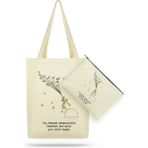Çınar Bez Çanta Paket Bird Little Prince Kanvas Kumaş Bez Çanta - 35x40x8 - Krem