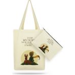 Çınar Bez Çanta Paket Little Prince Kanvas Kumaş Bez Çanta - 35x40x8 - Krem