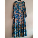 Çınar Butik Viscon Tesettür Elbise Mavi - 42 - 00404 Mavi