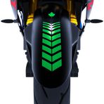 Çınar Extreme 2 Adet Sport Motosiklet Çamurluk Orman Yeşili Kask Sticker