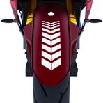 Çınar Extreme 2 Adet Sport Motosiklet Çamurluk Reflektif Gri 25x8 cm Kask Sticker