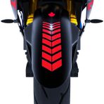 Çınar Extreme 2 Adet Sport Motosiklet Çamurluk Reflektif Kırmızı 25x8 cm Kask Sticker