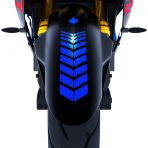 Çınar Extreme 2 Adet Sport Motosiklet Çamurluk Reflektif Mavi Kask Sticker