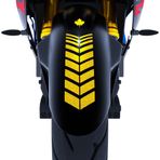 Çınar Extreme 2 Adet Sport Motosiklet Çamurluk Reflektif Sarı Kask Sticker