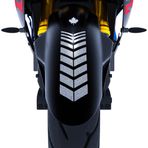 Çınar Extreme 2 Adet Sport Motosiklet Çamurluk Yaldızlı Gümüş Kask Sticker