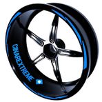 Çınar Extreme 3 Parça Tasarımlı Azur Mavi Jant Şeridi Sticker