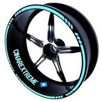 Çınar Extreme 4 Parçalı Kesikli Tasarımlı Nane Yeşili Jant Şeridi Sticker