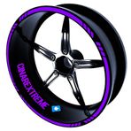 Çınar Extreme 4 Parçalı Kesikli Tasarımlı Patlıcan Moru Jant Şeridi Sticker
