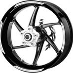 Çınar Extreme Double Stripe Floresan Beyaz Jant Şeridi Sticker