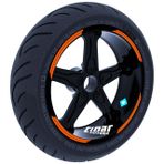 Çınar Extreme Double Stripe Tasarımlı Alev Turuncusu Jant Şeridi Sticker