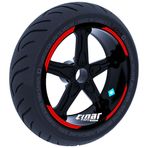 Çınar Extreme Double Stripe Tasarımlı Bayrak Kırmızı Jant Şeridi Sticker