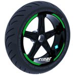 Çınar Extreme Double Stripe Tasarımlı Orman Yeşili Jant Şeridi Sticker
