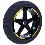 Çınar Extreme Double Stripe Tasarımlı Reflektif Sarı Jant Şeridi Sticker