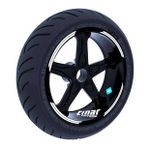 Çınar Extreme Double Stripe Tasarımlı Süt Beyaz Jant Şeridi Sticker
