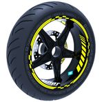 Çınar Extreme Floresan Sarı Moto Gp İç Dış Jant Şeridi Takım Sticker