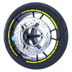 Çınar Extreme Floresan Sarı Moto GP Stili Jant Şeridi Sticker