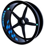 Çınar Extreme Gp Flag Damalı Azur Mavi İç Jant Şeridi Sticker