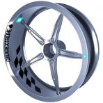 Çınar Extreme Gp Flag Damalı Jet Siyah İç Jant Şeridi Sticker