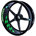Çınar Extreme Gp Flag Damalı Orman Yeşili İç Jant Şeridi Sticker