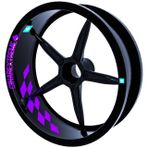 Çınar Extreme Gp Flag Damalı Patlıcan Moru İç Jant Şeridi Sticker