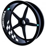 Çınar Extreme Gp Flag Damalı Reflektif Gri İç Jant Şeridi Sticker