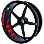 Çınar Extreme Gp Flag Damalı Reflektif Kırmızı İç Jant Şeridi Sticker