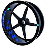 Çınar Extreme Gp Flag Damalı Reflektif Mavi İç Jant Şeridi Sticker