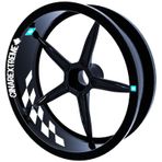 Çınar Extreme Gp Flag Damalı Süt Beyaz İç Jant Şeridi Sticker