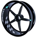 Çınar Extreme Gp Flag Damalı Taş Grisi İç Jant Şeridi Sticker