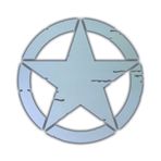 Çınar Extreme Küçük Boy Eskitilmiş Askeri Yıldız Reflektif Sticker
