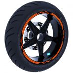 Çınar Extreme Moto GP Yarış Bayraklı Alev Turuncusu Jant Şeridi Sticker