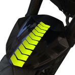 Çınar Extreme Ok Tasarımlı Floresan Sarı Çamurluk Kask Sticker