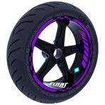 Çınar Extreme Patlıcan Moru Moto GP İç Dış Jant Şeridi Takım Sticker