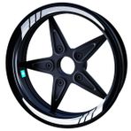 Çınar Extreme Reflektif Beyaz Gri Moto Gp İç Jant Şeridi Sticker