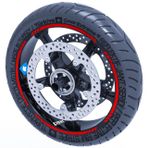 Çınar Extreme Reflektif Kırmızı 4 Parçalı Kesikli Jant Şeridi Sticker