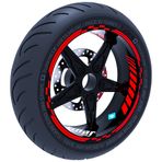 Çınar Extreme Reflektif Kırmızı Moto GP İç Dış Jant Şeridi Takım Sticker