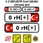 Çınar Extreme TR 0 rH - Reflektif Kan Grubu Seti Sticker