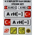 Çınar Extreme TR A rH - Reflektif Kan Grubu Seti Sticker